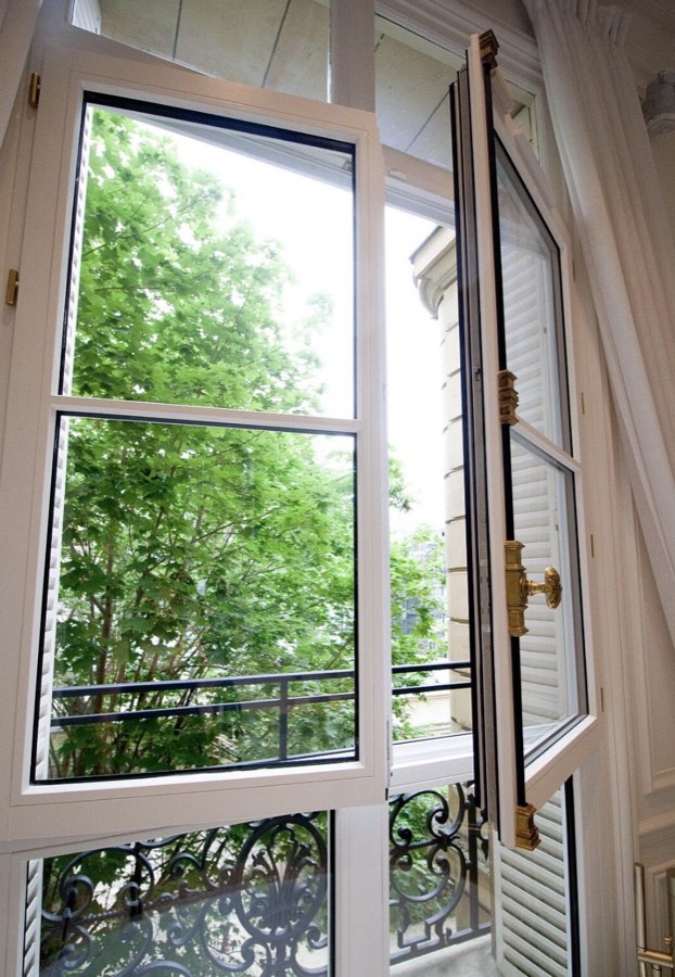 Pose fenetre bois double vitrage versailles